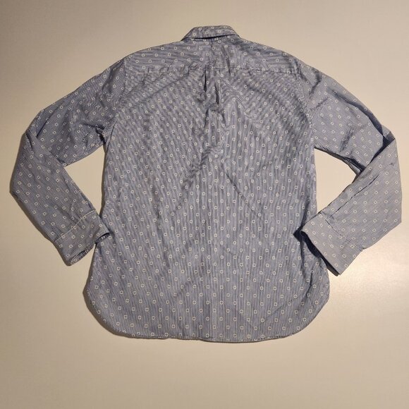 Bonobos Shirt Blue Polka Dot Slim Fit Button Down Dress Shirt Mens Size Medium - Picture 5 of 10